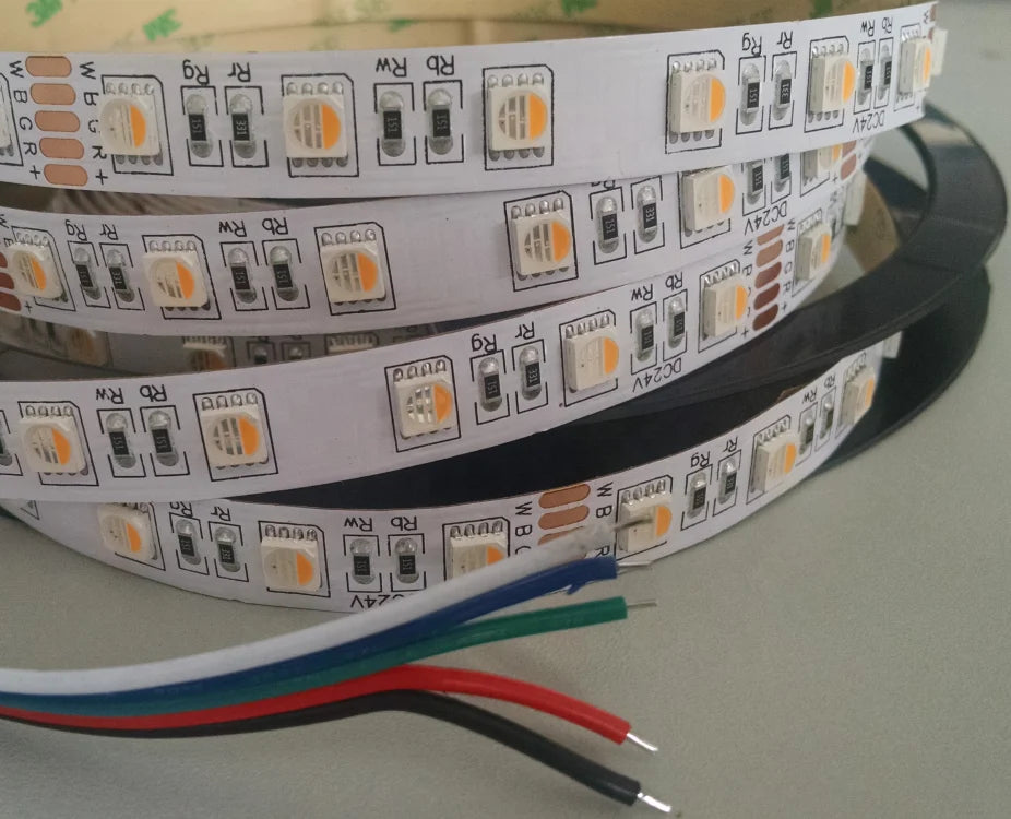 Benory Smart Cri90 12mm 96leds/M SMD5050 Flexible Led Strip Light Knx Dali Rgbw Led Strip 24v Dc Dmx Rgbww CW Smart Strip Lights