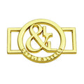 Customized Die Casting Brand Logo Shoe and Clothing Metal Buckle Hollow Gold Letters Underwear Accessories