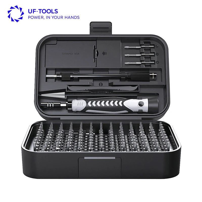Kingsdun 130-in-1 Industrial DIY Grade Magnetic Torque Screwdriver Set for Phone Mobile Repair Customizable OEM Plastic Tool