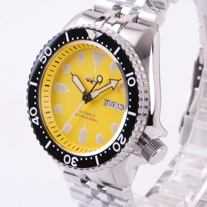 Free Fedex Ship Promotion Sapphire 20atm Japan Nh36 Automatic SKX007 C3 Full Color Stainless Steel Diver Dive Watch Man for Sale