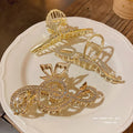 Wholesale Luxury Extra Large Alloy Hair Clamps Vintage New Trend Rhinestone Crystal Pearl Hair Claw for Thick Hair Sweet Vintage