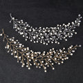 Miallo 2Colors Hot Selling Bridal Crystal Pearl Headpiece Woven Copper Wire Hair Vine Wedding Hair Accessories