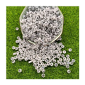 New Arrival 7MM Luminous Single Acrylic Letter Beads Black Round Flat Loose Alphabet Acrylic Beads With Large Hole