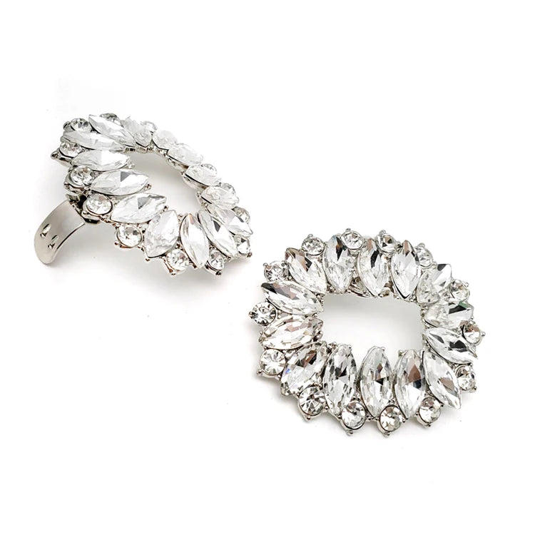 China Wholesale Professional Customized Removable Rhinestone Shoe Clips Decoration for Ladies Shoes