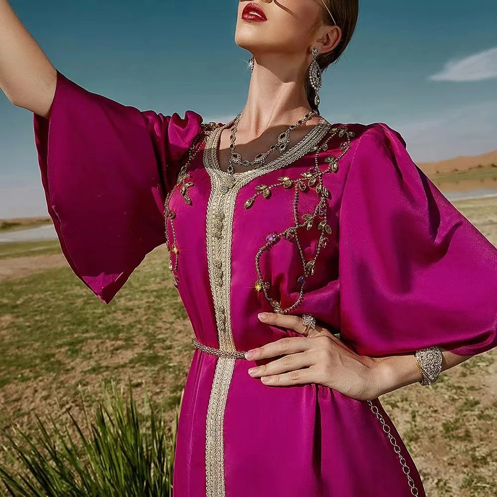 BA7026 ODM Fashion Dubai Dress Robe Kaftan Maxi Abaya Jalabiya Islamic Women Clothing  Dress