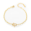 Personalised Name Bracelet T-bar Zirconia Chain Bracelet 925 Sterling Silver New Design Tendy Women Accessories Trendy Zircon