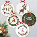 Christmas Embroidery Kit for Beginner Cross Stitch Kit for Adults with Printed Pattern MegaBDM