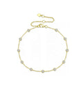 925 Sterling Silver High Quality 14K Gold Plated Bracelet Set Luxury Fine Women's Jewelry with Diamond Chain for Gifts