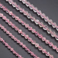 Natural Ice Rose Quartz Multi Faceted 8mm Irregular Loose Beads for Jewelry Making Design or Gift