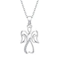 Fashion Wholesale 925 Sterling Silver Fairy Cute Angel Baby Jewelry Pendant Necklace for Women