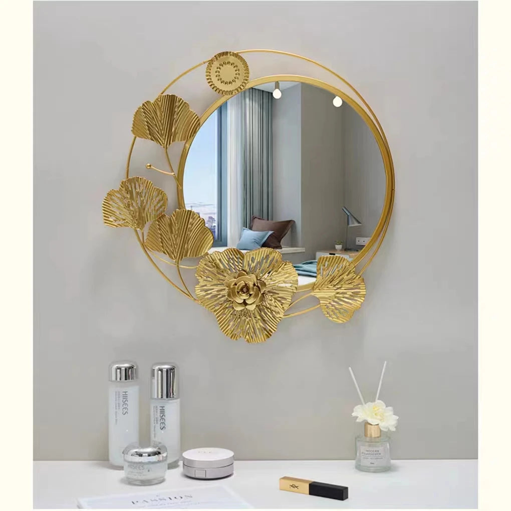 60cm Modern Style Creative Fashion Personality Wall Decoration Mirror Bedroom Net Celebrity Shop Golden Arts Dropshipping DDP