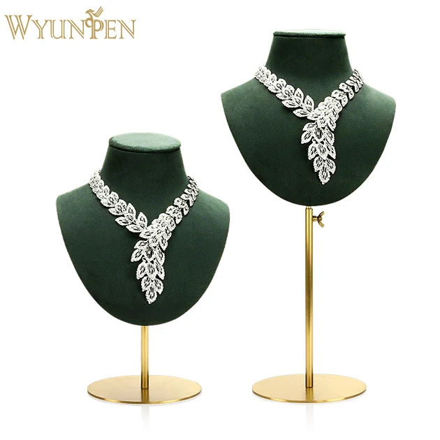 Leather Mannequin Bust Jewelry Necklace Pendant Neck Model Display Stand Holder Jewelry Display Mannequin