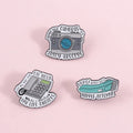 Factory Electric Shaver Camera Telephone Funny Quote Enamel Pins Badge for Backpack Jackets Metal Brooches Veterinary Gift