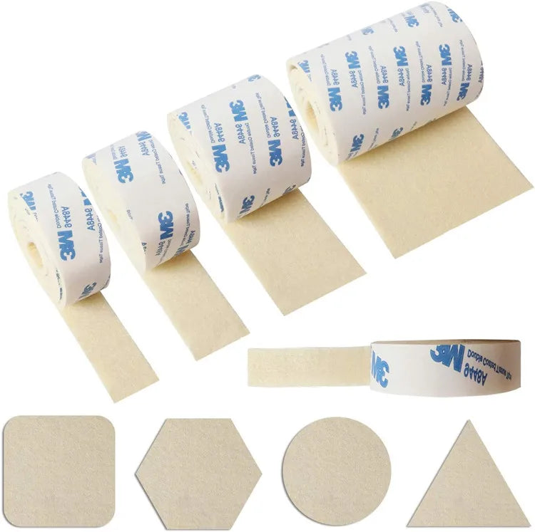 Home Decoration Floor Protector Chair Glides Furniture Glides Felt Tapes Self-adhesive White Furniture Felt Strips Roll Glides