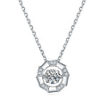 Custom Fine Jewelry Women Silver Necklace 925 Sterling Diamond 0.5CT Moissanite Pendant Necklace