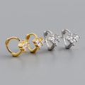 Latest Korean Huggie Earrings Single Hanging 14k Gold Plated Hoop Zirconia Earrings