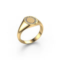 Men's 925 Sterling Silver Ring Jewelry CZ Gold Plated Simple Design Ring Custom Engravable Ellipse Signet Ring for Men