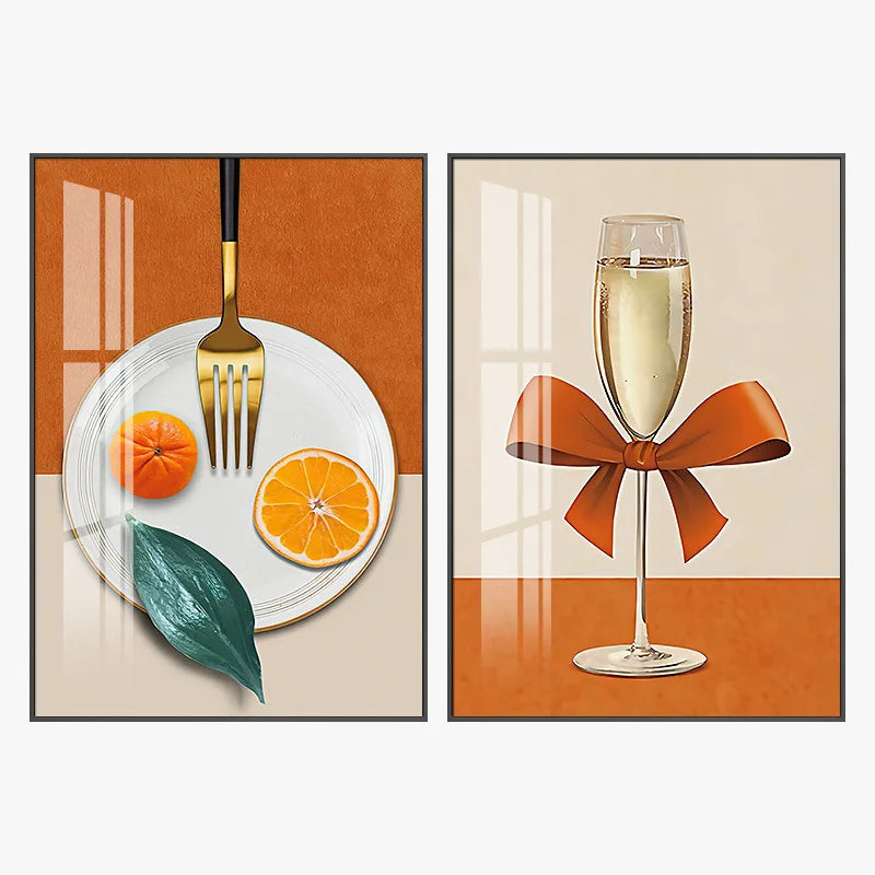 Wholesale Modern Dining Room Background Wall Decorative Painting Light Luxury Mural Simple Wall Art Crystal Porcelain Painting
