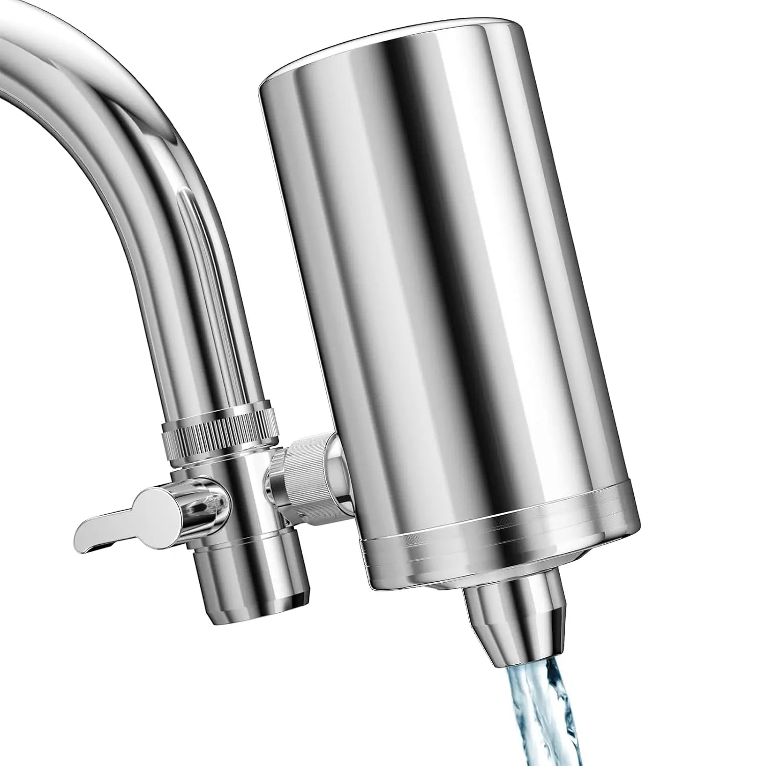 Stainless-Steel Faucet Tap Water Filter Carbon Block Purifier System Household Use for Reducing Chlorine Heavy Metals Bad Taste
