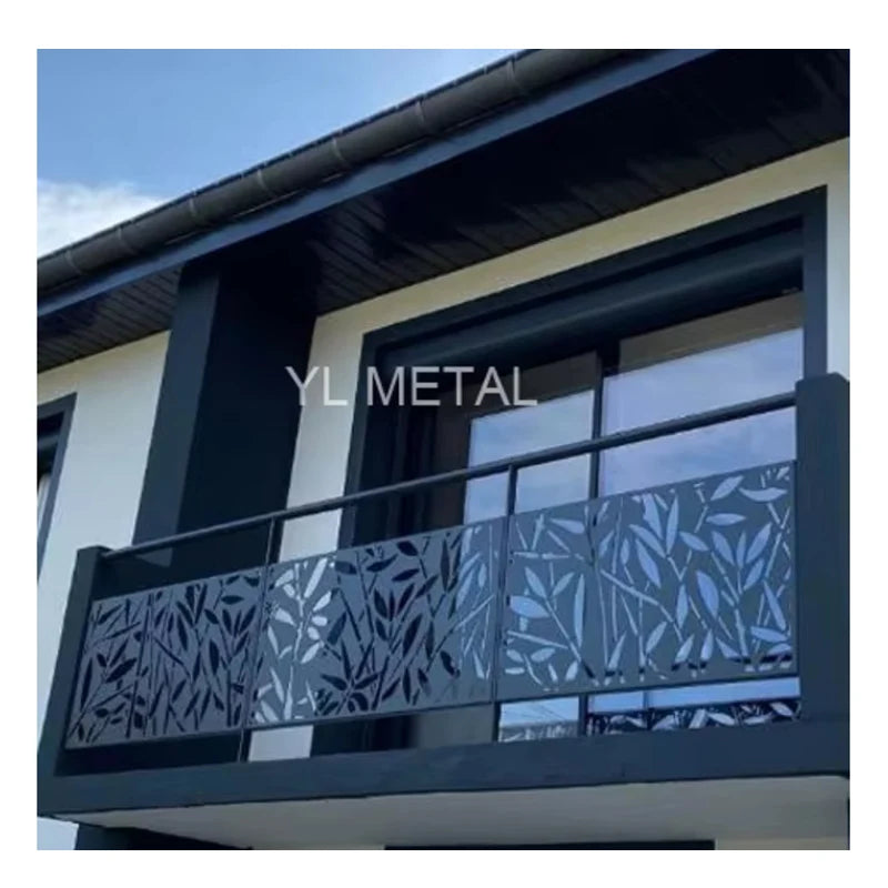 YL METAL Custom DIY Balustrades  Handrails Aluminum Alloy with Laser-Cut Different Patterns Styles Various Styles