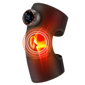 Wireless 5-Level Vibration & 40-60 Heat Knee/Elbow/Shoulder Massager with 15min Timing Control for Joint Pain Relief