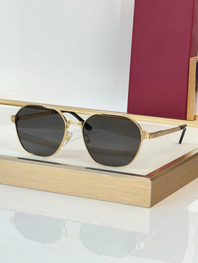 2024 Popular Vintage Pilot Sunglasses Gold Square Tone UV400 Polarized Fashion Men's and Women's Sunglasses Brand
