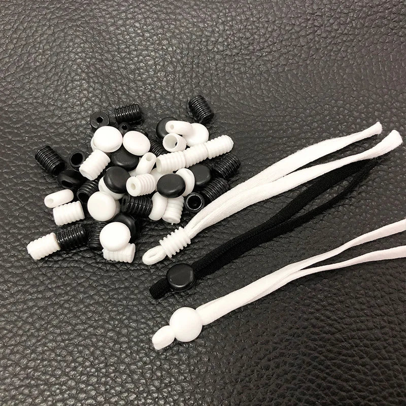 Adjustable Anti-Slip Plastic Earloop Buckles Toggle Cord Stopper Lock Nickel-Free YUMING Brand Premium Cord Management Device