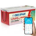 EU US Stock Free Shipping 12V 200Ah LiFePO4 LFP BT Battery 12.8V 200Ah Deep Cycle Lithium Ion Batteries for Solar Home System