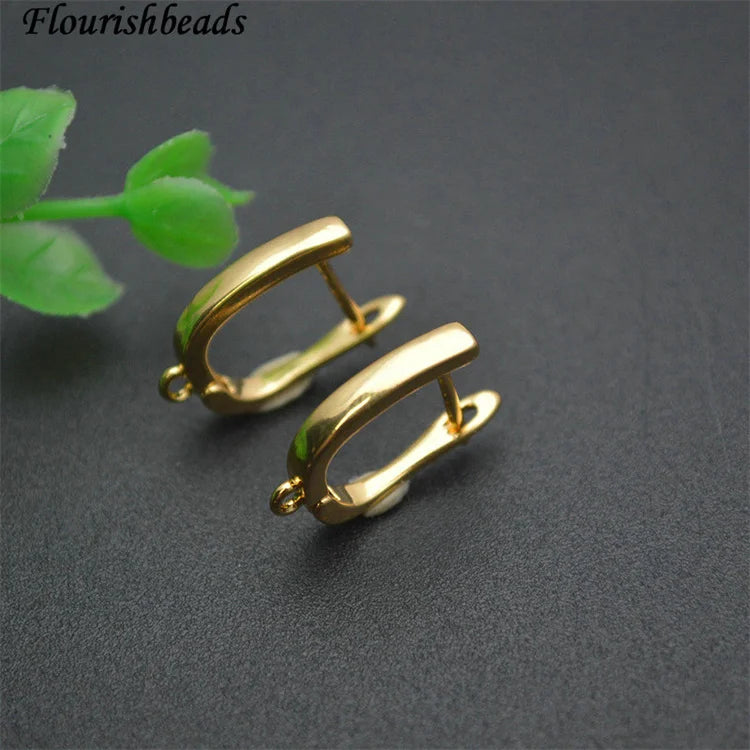Fashion Style Anti Fading 18K Gold Silver Color Lever Back Earring Clasps Earring for Women Jewelry Making