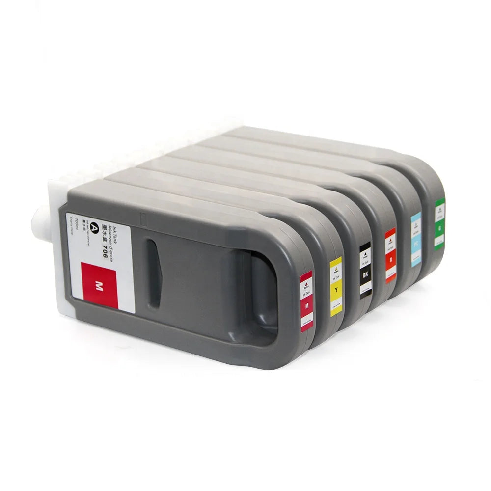 Ocbestjet 12 Colors 700ML PFI 706 Compatible Ink Cartridge for Canon IPF 8400 9400 8410 9410 Printer
