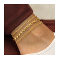 Fashion Jewelry Women Tarnish Free Gold Plated Stainless Steel Anklet Hollow Out Heart Shape Leg Chain Anklets for Women