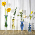 Nordic Simple Clear Transparent Handmade Double-layer Glass Vase Mid Century Modern Design Personalized Floor Vase Flower Grower