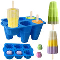 6 Cavities Shell Folding Ice Cream Mould Home Frozen Make Popsicle Popsicle Ice Cream Sorbet Homemade Ice Lattice Silicone Molds
