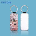 New Product Blank Sublimation Key Chain Blank Keychains to Sublimate Blank Key Rings Single Sided Printing Pu Leather Keyring
