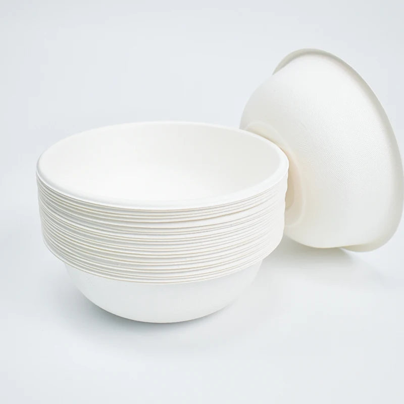 Free Sample Eco-Friendly Salad Large Soup Cheap Reusable Round Salad Bowl and Bagasse 3000ml Rectangular Lunch Box With Lid