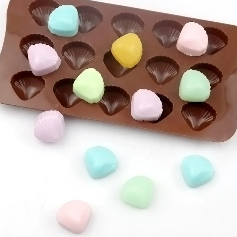 377 Sea Shell Shaped Chocolate Candy Molds Fondant Making Pan Supplies Food-Grade Shell Silicone Mold Bpa Free Resin Silicone