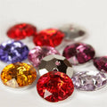 Custom Clear Crystal Buttons Round Acrylic With Diamond Rhinestone Gemstone for Clothes Decoration Engraved Logo Use
