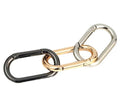 Zinc Alloy Keychain with Egg Buckle Round Shape Spring Snap Hooks and Oval Dog Buckle Metal Carabiner and Ring for Cars Keys