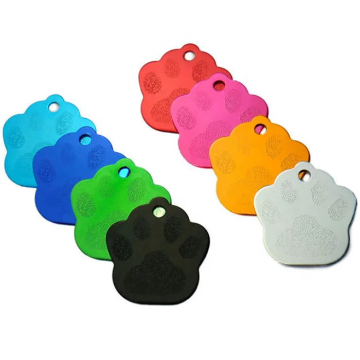 Custom Dog Tag Metal Paw Model in 35mm & 28mm Sizes Plated Enamelled & Printed in Different Colors for Gift or Souvenir