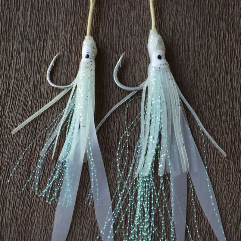 Octopus Squid Skirts with Soft Lure Artificial Bait Slow 8060 Cp Decoy Jigging Hook