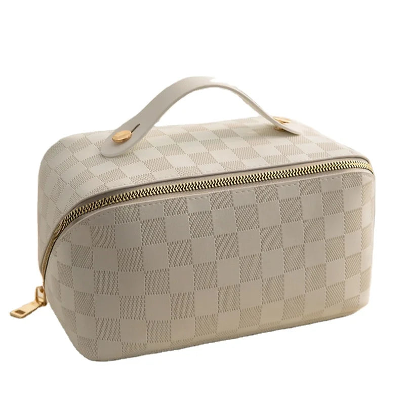 New Makeup Bag Custom Logo Luxury Women Lady Toiletry Travel Bag Multi Functional  Pu Cosmetic Bag Handbag