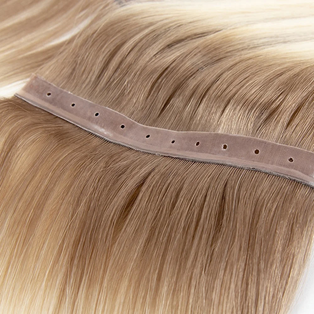 Best Quality 12A Invisible Skin Weft with Holes Hair Extensions  Seamless  Lightweight Design 100% Human Hair Extensions