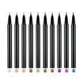 10-Color Liquid Eyeliner Pen Waterproof Neon Makeup Smudge-Proof and Smooth with Mineral Ingredients