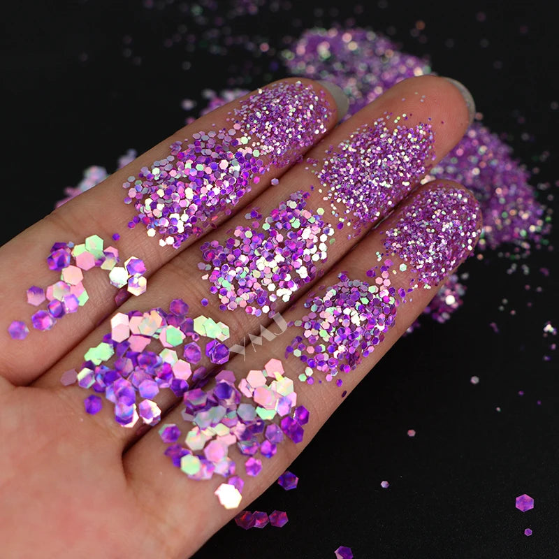 3D Cat Eye Glitter Mix Size Holographic Mermaid Color Shifting Glitter for Epoxy Resin Nail Crafts Tumbler