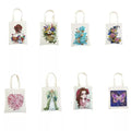 Fashion Shopping Bag DIY Sticker Diamond Painting Art Crystal Tote Bag Advertising Canvas Bag Embroidered Handbag Factory Custom