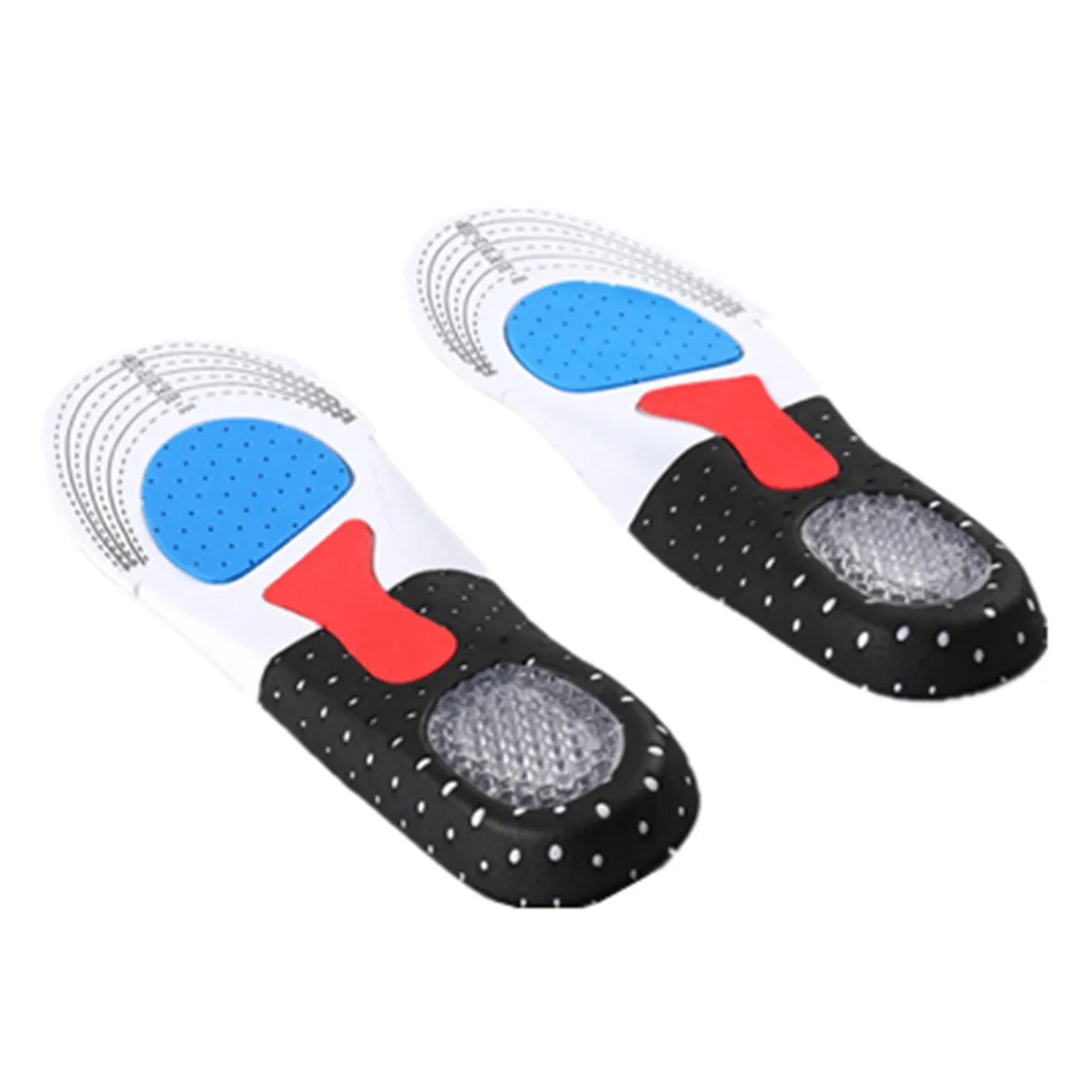1Pair Silicone Gel Plantar Fasciitis Orthotic Insoles Basketball Football Sports Breathable Arch Support Shoe Pads