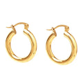 New Arrival Brass Plated 18K Gold Minimalist Hoop Earrings Women Smooth Circle Loop Huggie Fashion Jewelry Earings