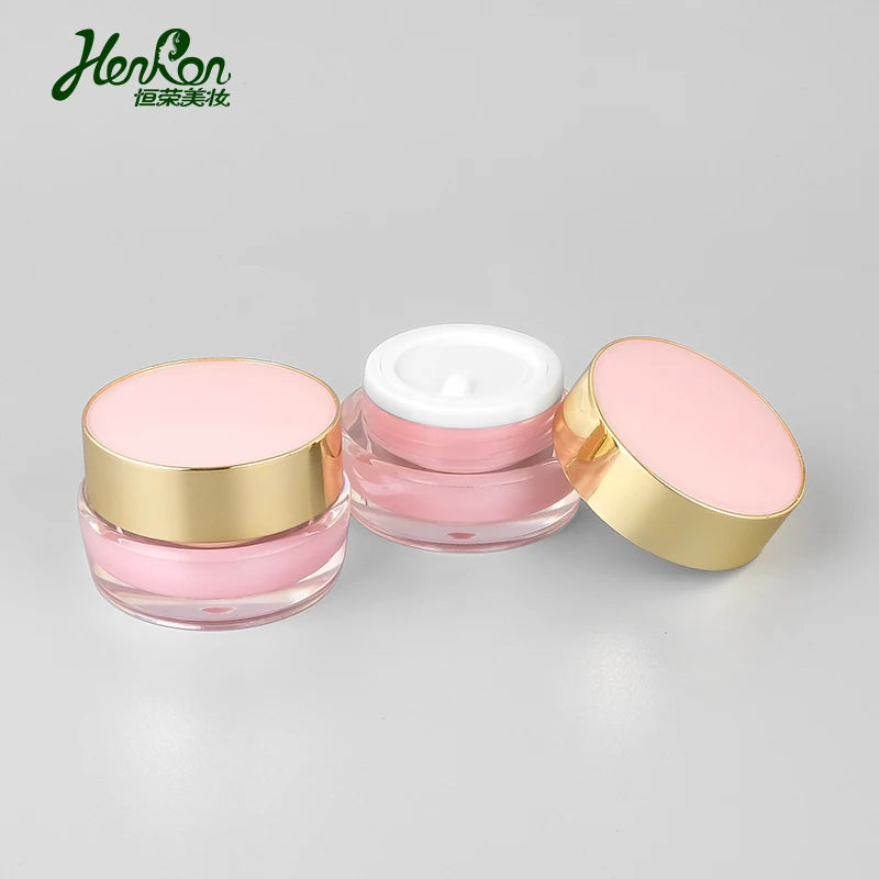 10g in Stock Luxury Ready to Ship SkinCare Small Acrylic Cream Jar Plastic Container Custom with Lid