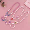 New Natural Pearl Handmade Acrylic Kid Accessory Set Fashion Bracelet Jewelry Unicorn Necklace Accessory Set