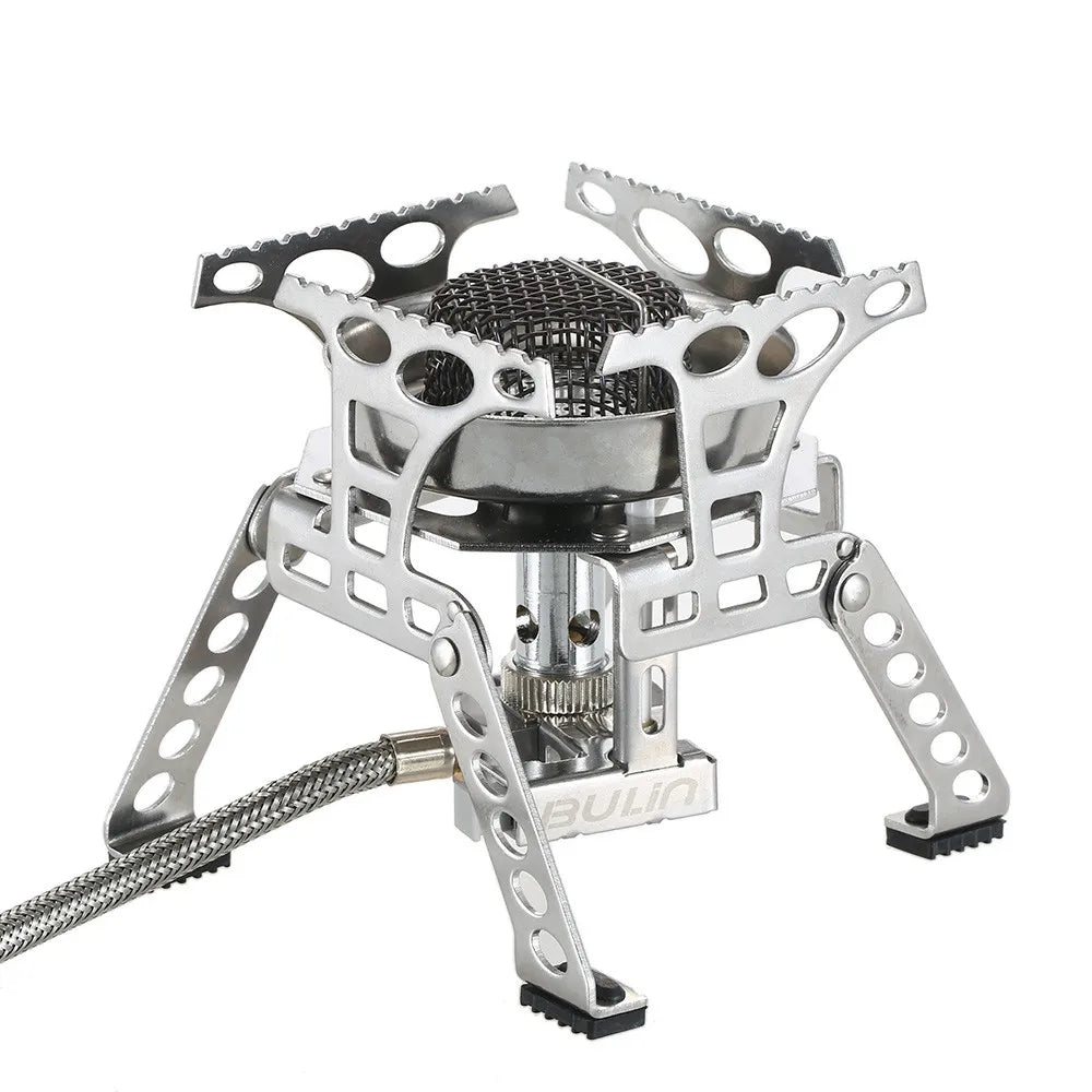 Camping Stove Outdoor Windproof Stove Mini-stove Ultralight Pocket Gas Powered Cooking Stove Picnic Hiking Equipment